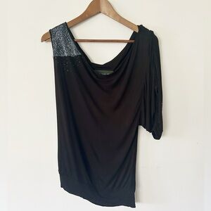 NWT Women’s One Grey Day Beaded Tunic, Black, Size Small